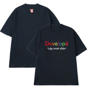 Áo thun Nam, Nữ form oversize - Mẫu Developẻ "Lập trình điên"