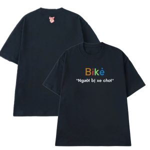 Áo thun Nam, Nữ form oversize - Mẫu Bikẻ "Người bị xe chơi"